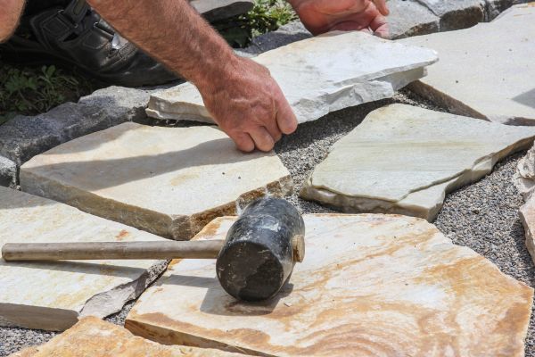 Stone Sidewalk Installation in Temecula